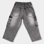 Boys' Stonewashed Grey Jogger Fit Heavy Wash Jeans, Dark Grey, small image number null
