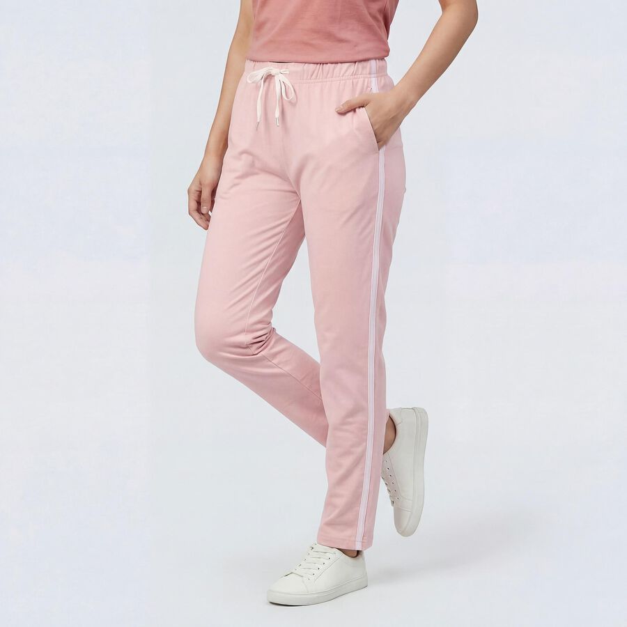 Women's Lilac Slim Fit Side Pocket Track Pants, Lilac, large