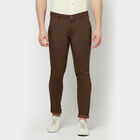 Printed Cross Pocket Trousers, Brown, small image number null