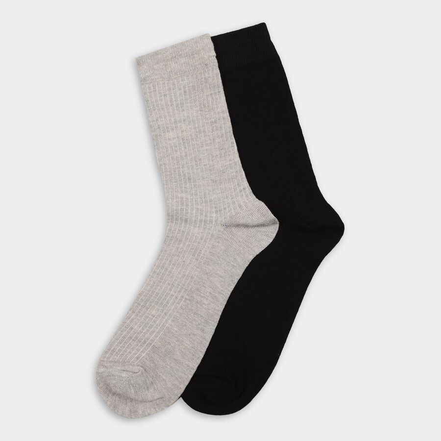 Men's Socks (Pack of 2), Black, large