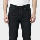 Men's Grey Slim Fit Washed Jeans, Dark Grey, small