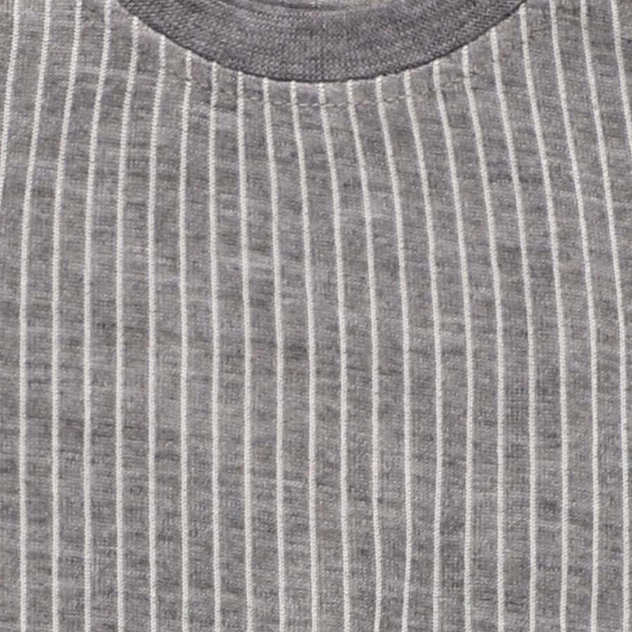 Boys Muted Sage Green Round Neck Thermal Upper, मिश्रित हल्का ग्रे, large image number null