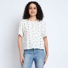 Ladies' 100% Cotton Crop  Top, ऑफ व्हाइट, small image number null