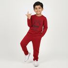Boys' Maroon Mandarin Collar Solid Baba Suit, Maroon, small image number null