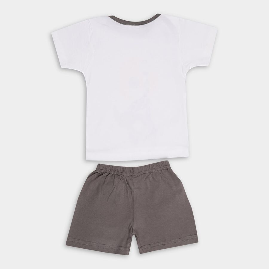 Infant Boys' 100% Cotton Baba Suit, चारकोल, large image number null