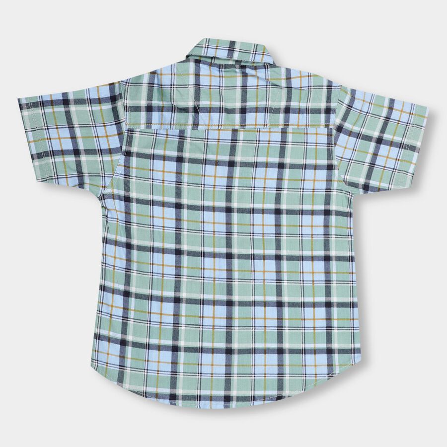 Boys' 100% Cotton Casual Shirt , हल्का हरा, large image number null