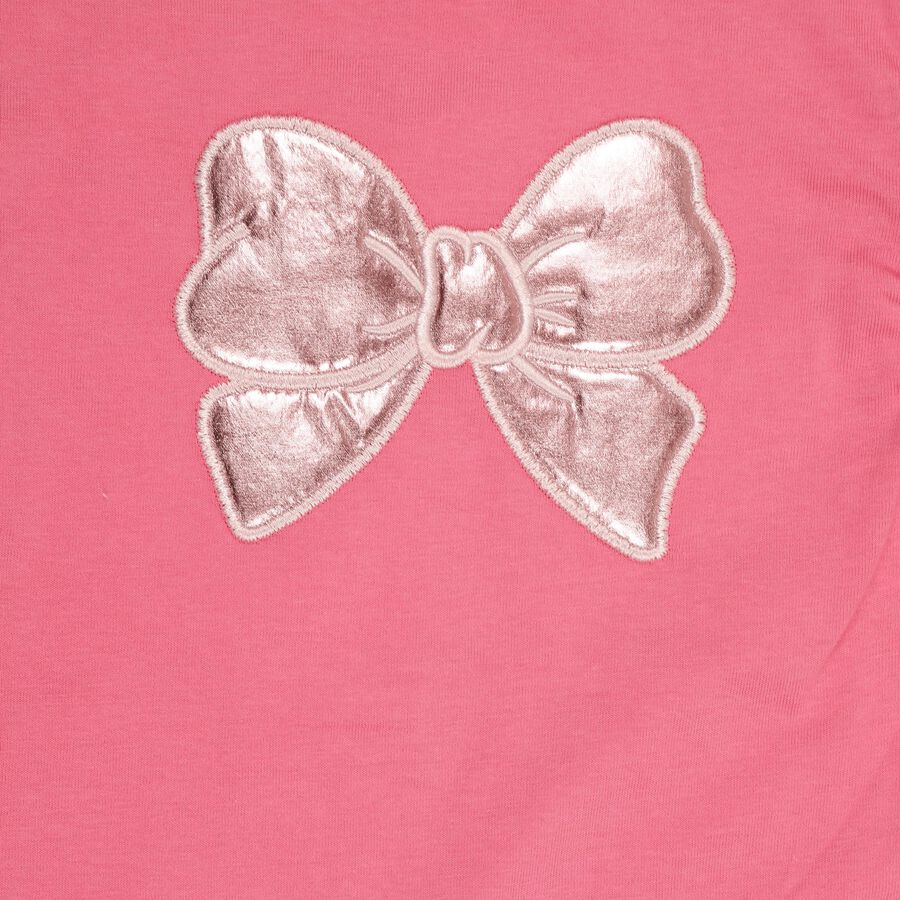 Girls' 100% Cotton T-Shirt, गुलाबी, large