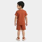 Boys' Knit Baba Suit, Rust, small
