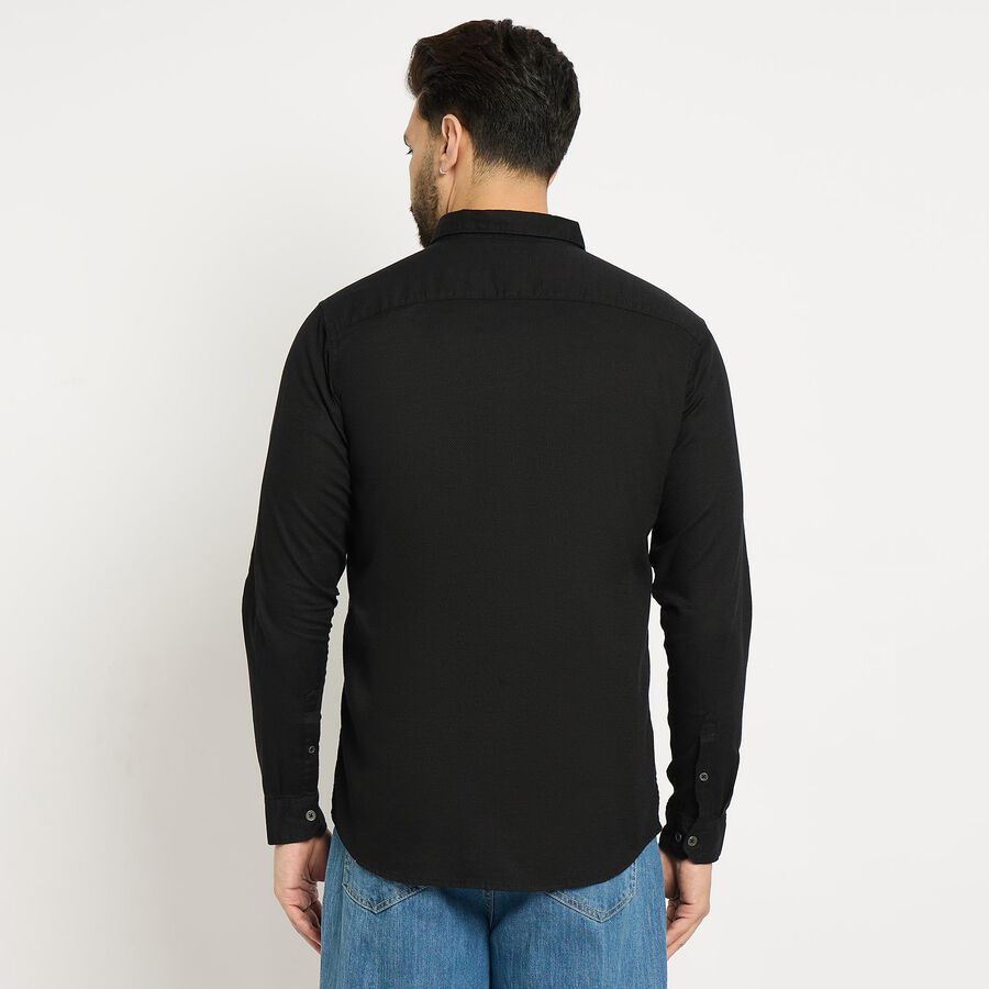 Men's 100% Cotton Casual Shirt, Black, large image number null