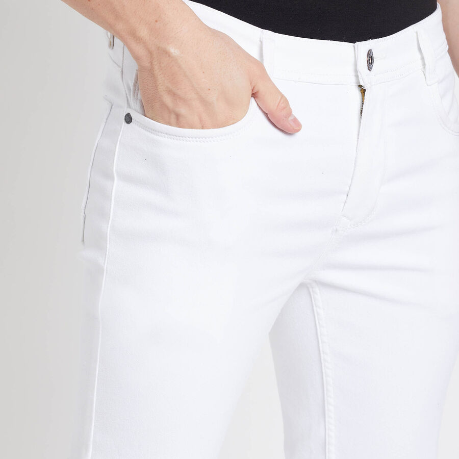 Classic 5 Pocket Skinny Jeans, White, large image number null