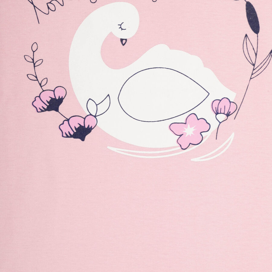 Girls Cotton T-Shirt, Light Pink, large image number null
