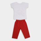 Girls' 100% Cotton Capri Set, White, small image number null