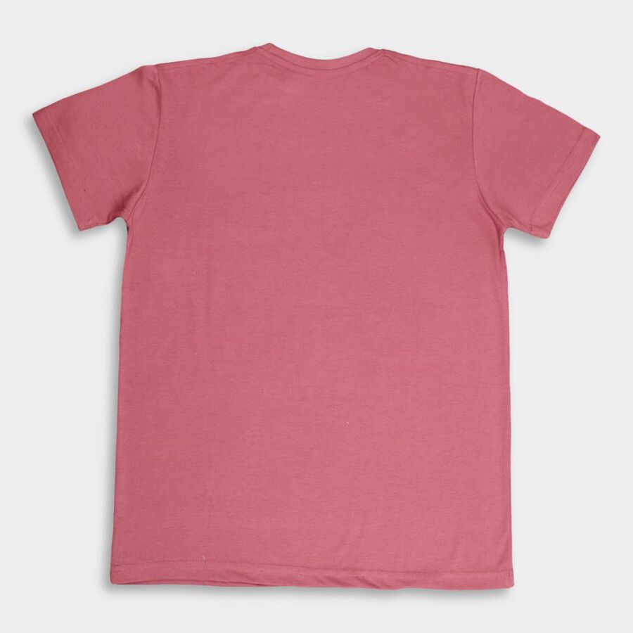 Boys Round Neck T-Shirt, Pink, large image number null