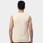 Men's Ecru Melange Round Neck Casual T-Shirt, Ecru Melange, small