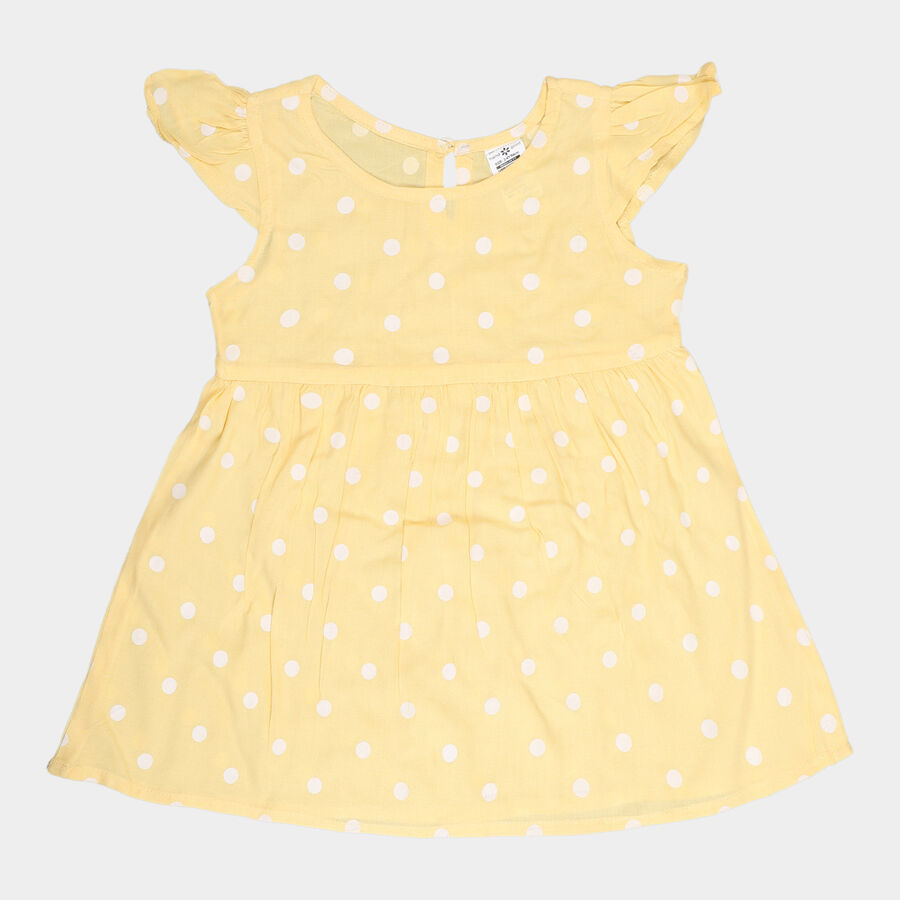 Girls Printed Top, Yellow, large image number null