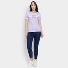 Ladies' 100% Cotton Round Neck T-Shirt, Lilac, small