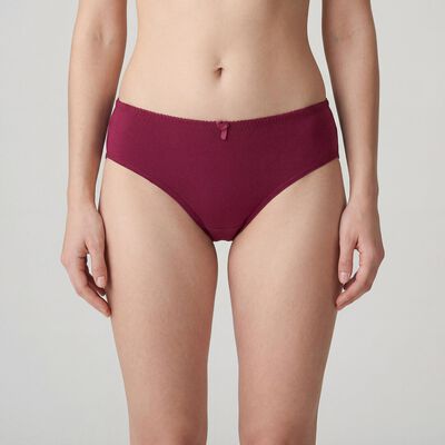 Women's Wine Cotton Regular Fit Panty