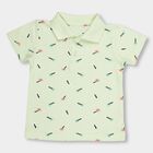 Infants' Light Sage Green Polo Neck Casual T-Shirt, हल्का हरा, small image number null