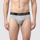 Men's Black Regular Fit Printed Briefs, काला, small