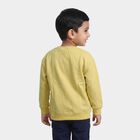 Boys' Yellow Crew Neck Pullover Sweatshirt, पीला, small