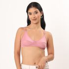 Women's Lilac Cotton V-Neck Wire-Free Bra, Lilac, small
