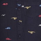 Boys All Over Print Casual Shirt, नेवी ब्लू, small image number null
