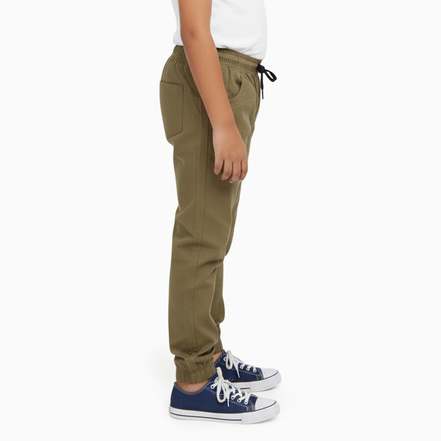 Boys' 100% Cotton Trouser, Olive, large image number null