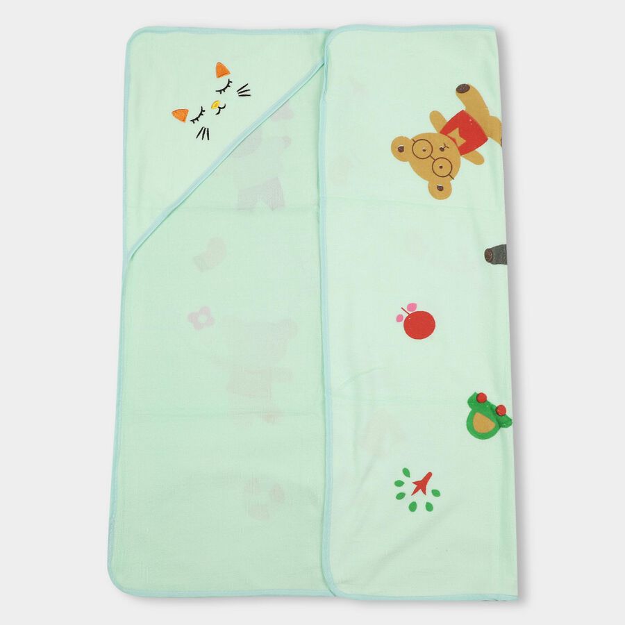 Infants' 100% Cotton Towel, Light Green, large image number null