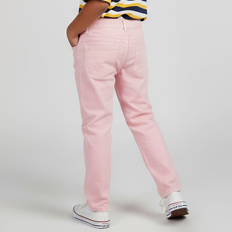 Girls' Light Pink Slim Fit Jeans, Light Pink, large image number null