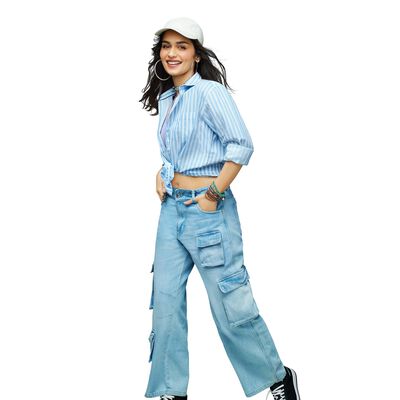 Ladies' 100% Cotton Jeans 