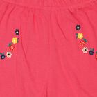 Infants Pink Jogger Embroidered Cotton Pyjama, गुलाबी, small