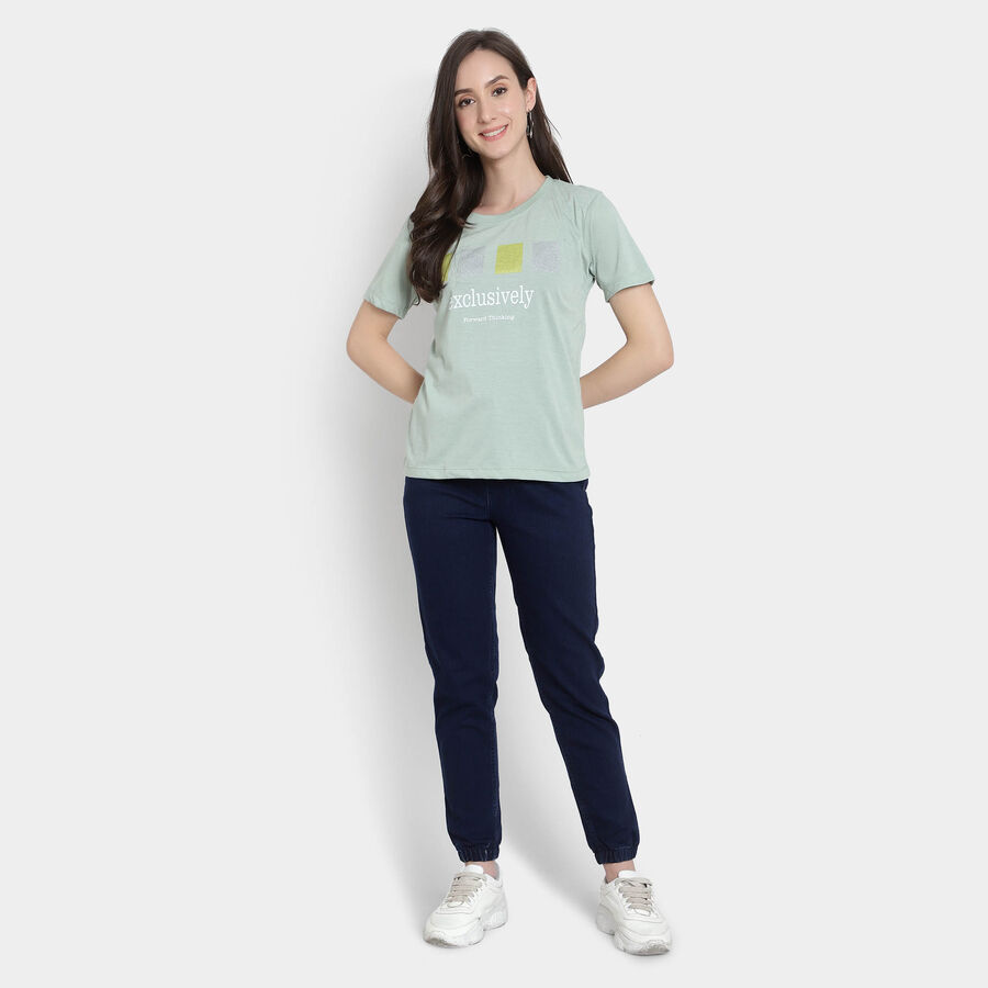 Mid Rise Jogger Jeans, Mid Blue, large image number null