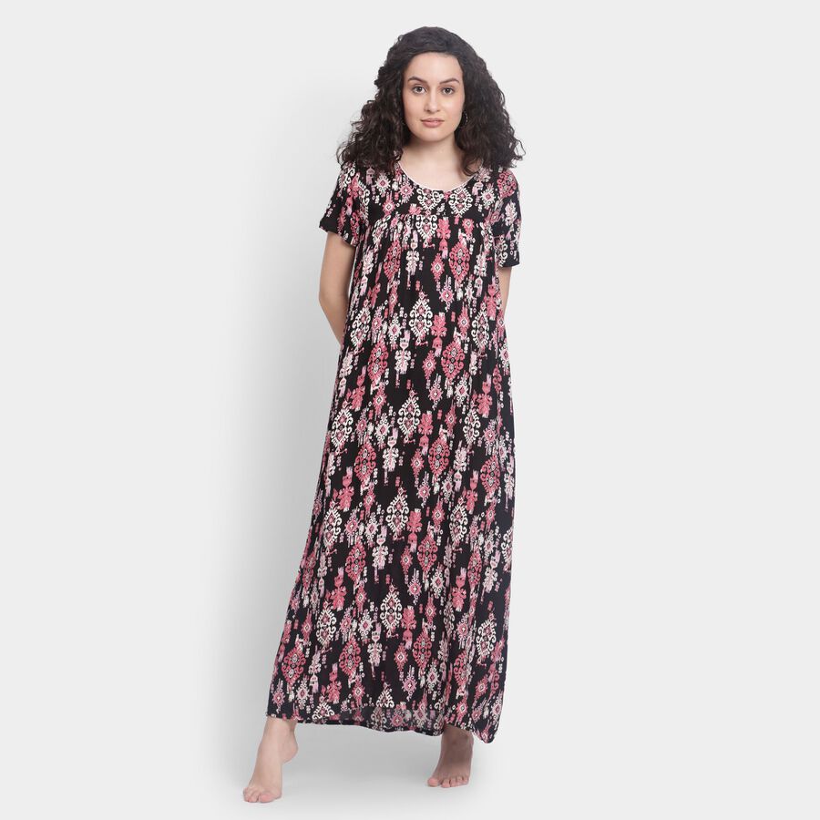 Ladies' Nighty , काला, large image number null