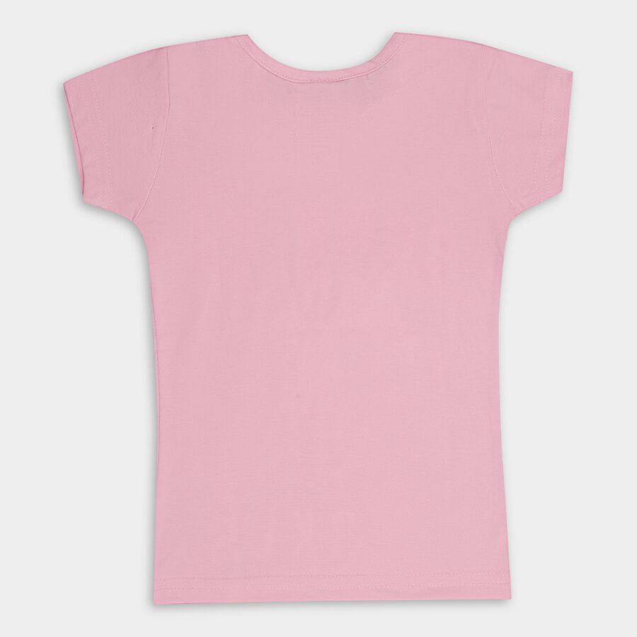 Girls' T-Shirt, हल्का गुलाबी, large image number null