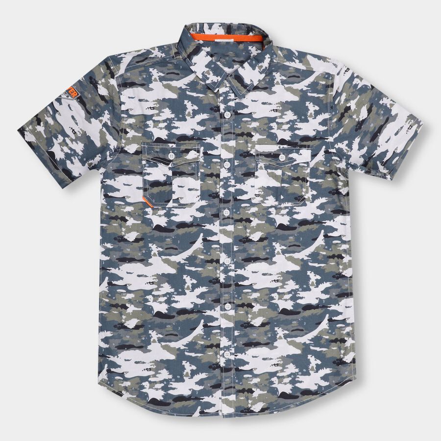 Boys' 100% Cotton Casual Shirt , Light Blue, large image number null
