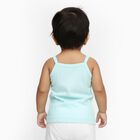 Infants' Light Aqua Blue Cotton Square Neck Casual Vest, Aqua, small image number null