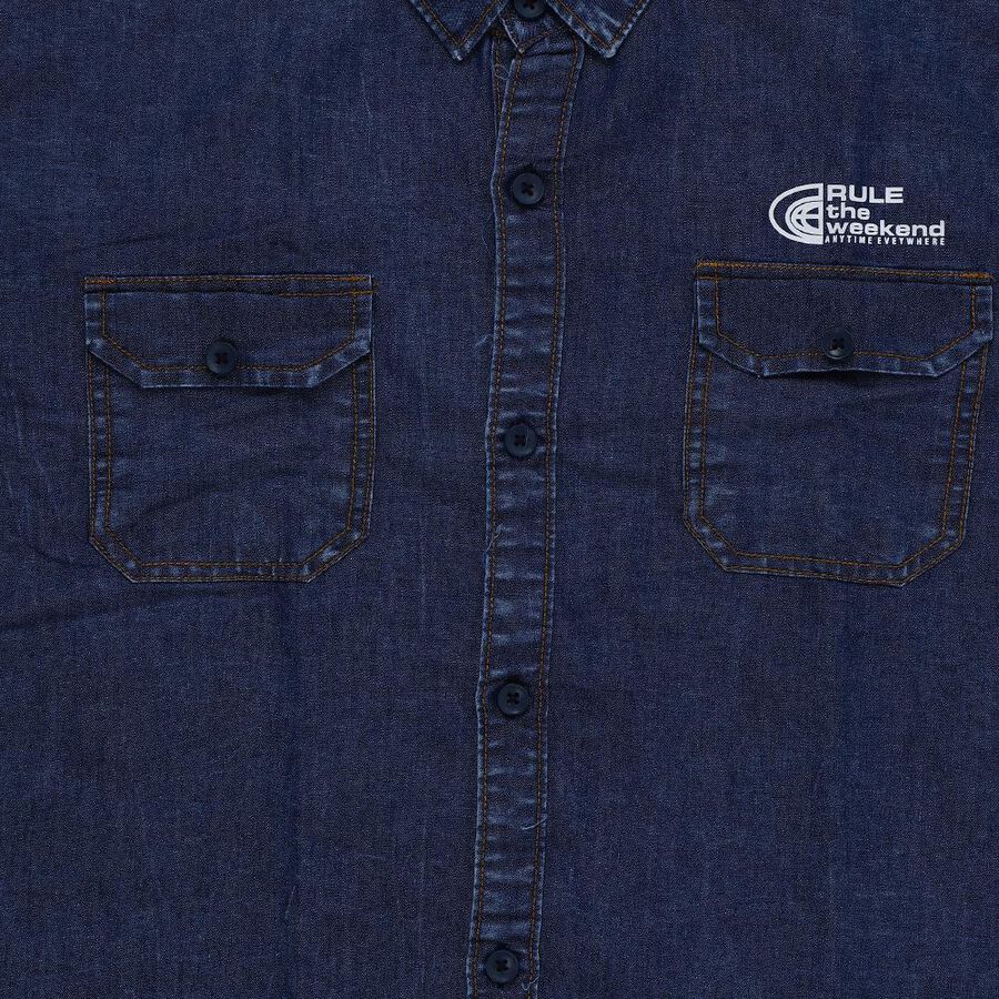 Boys' Casual Shirt, मध्यम नीला, large image number null