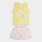 Infant Girls' 100% Cotton Short Set, Light Pink, small image number null