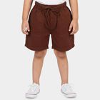 Boys Maroon Regular Fit Casual Bermuda Shorts, Maroon, small