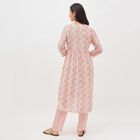 Women's Light Peach Pink Embroidered Ethnic Set, Light Pink, small image number null