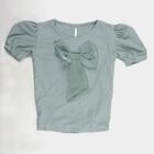 Girls' T-Shirt, हल्का हरा, small