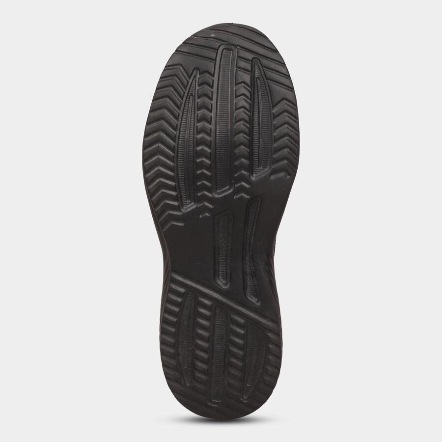 Men's Jet Black Slip-On Sports Shoes, Black, large image number null