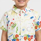 Boys Yellow Cotton Short Sleeves Collar Regular Fit Casual Shirt, Yellow, small