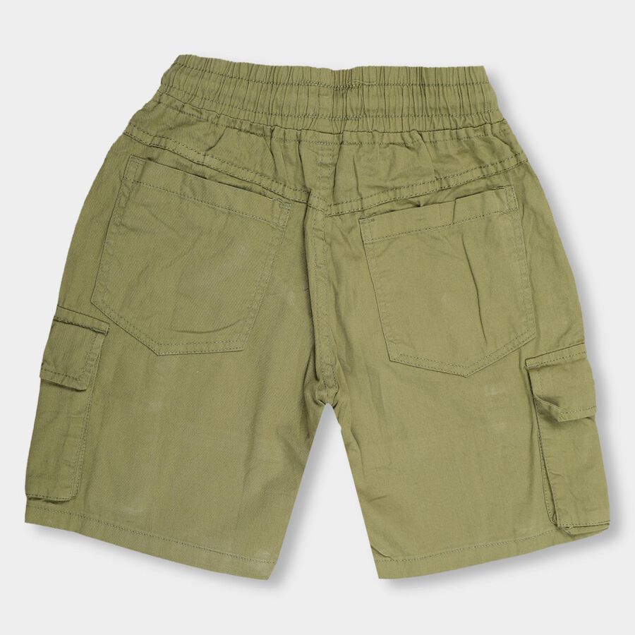 Boys' 100% Cotton Cargo Bermuda, Olive, large image number null