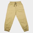 Boys' Beige Regular Fit Jogger Trousers, Beige, small