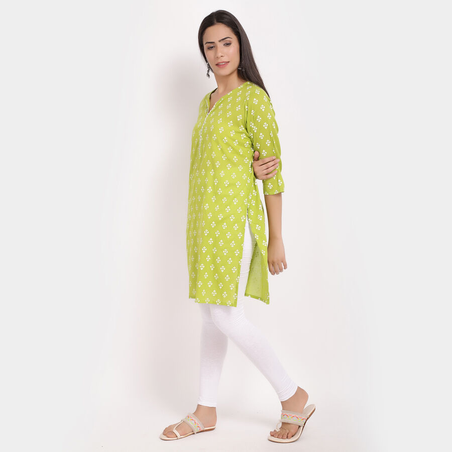 Cotton Printed Kurta, Light Green, large image number null