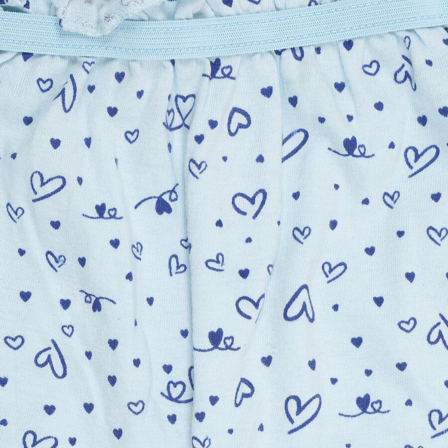 Girls' 100% Cotton Bloomer, हल्का नीला, large image number null