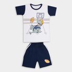 Boys' 100% Cotton Knit Baba Suit , सफ़ेद, small image number null