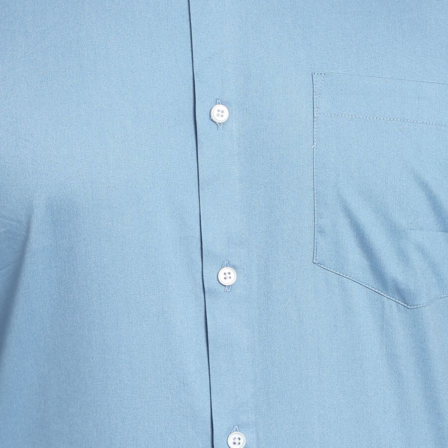 Men's Formal Shirt, मध्यम नीला, large image number null