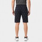 Men's Navy Blue Regular Fit Printed Jamaican Shorts, Navy Blue, small